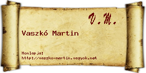 Vaszkó Martin névjegykártya
